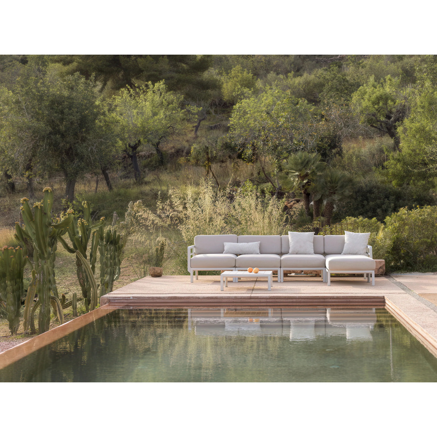 MAXIMO 5 NAROŻNIK GESSO-PERLA+MAXIMO TABLE GESSO