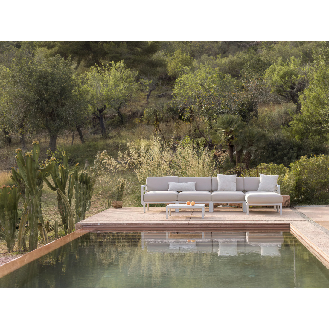 MAXIMO 5 NAROŻNIK GESSO-PERLA+MAXIMO TABLE GESSO