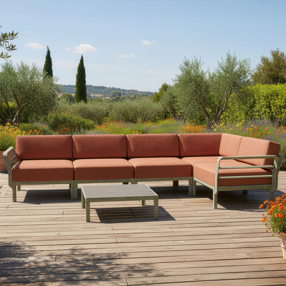 MAXIMO 5 CORNER CACTUS-CANNELLA+MAXIMO TABLE CACTUS