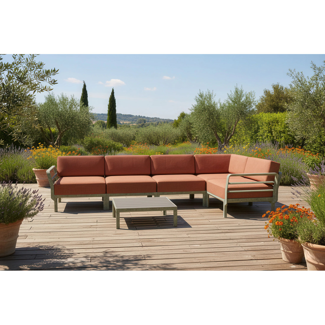 MAXIMO 5 CORNER CACTUS-CANNELLA+MAXIMO TABLE CACTUS