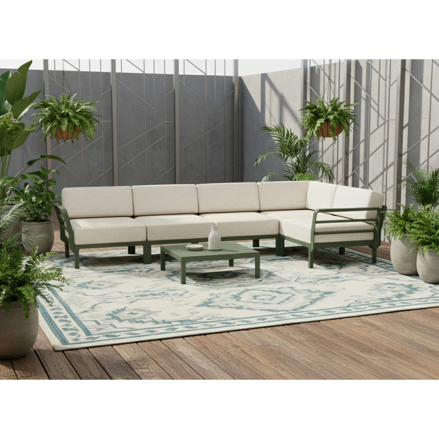 MAXIMO 5 CORNER CACTUS-PERLA+MAXIMO TABLE CACTUS