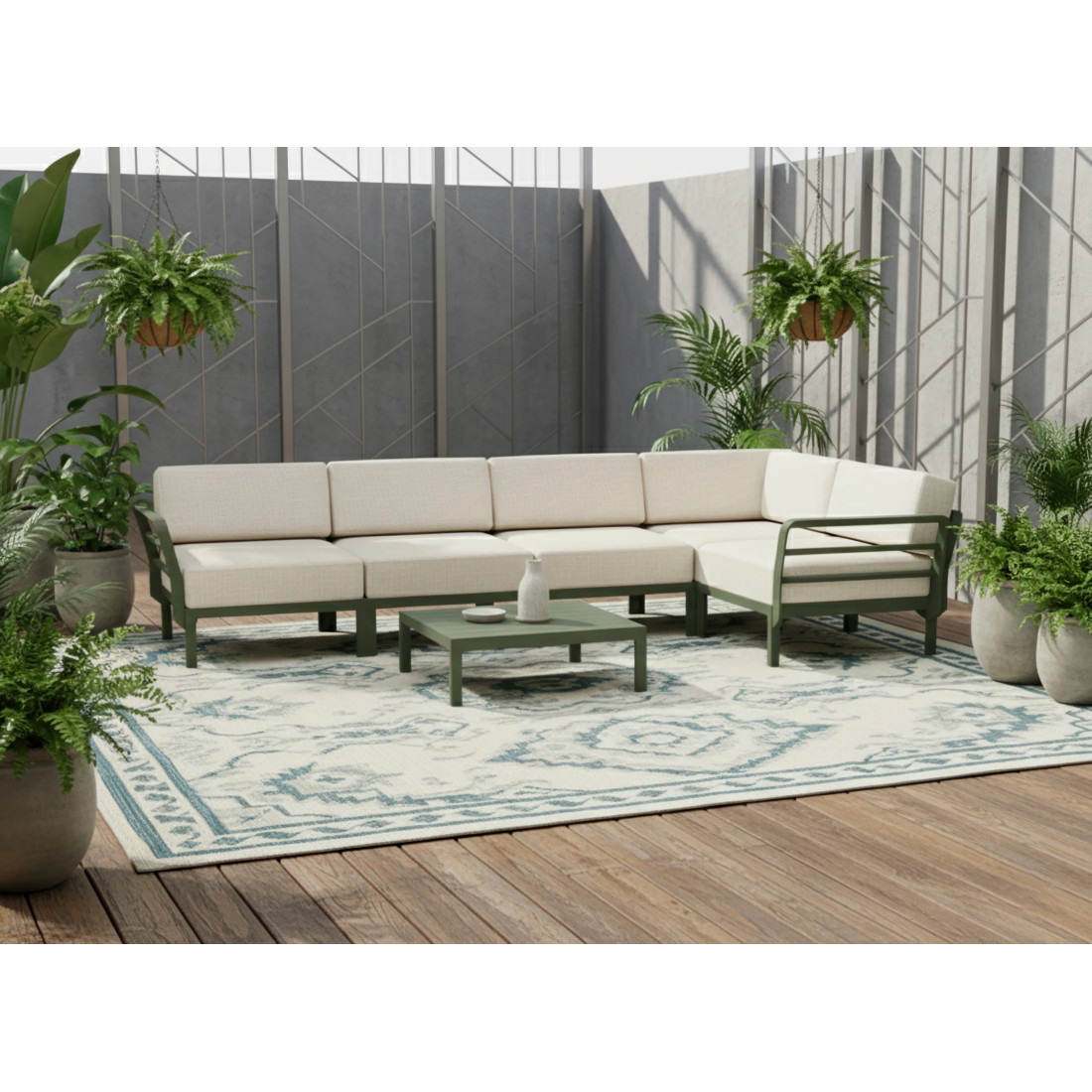 MAXIMO 5 CORNER CACTUS-PERLA+MAXIMO TABLE CACTUS