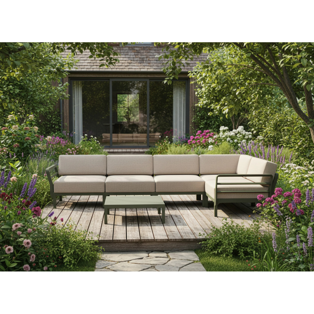 MAXIMO 5 CORNER CACTUS-PERLA+MAXIMO TABLE CACTUS