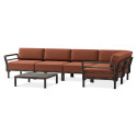 MAXIMO 5 BASALTO-CANNELLA CORNER SOFA + MAXIMO BASALTO TABLE