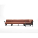 MAXIMO 5 BASALTO-CANNELLA CORNER SOFA + MAXIMO BASALTO TABLE