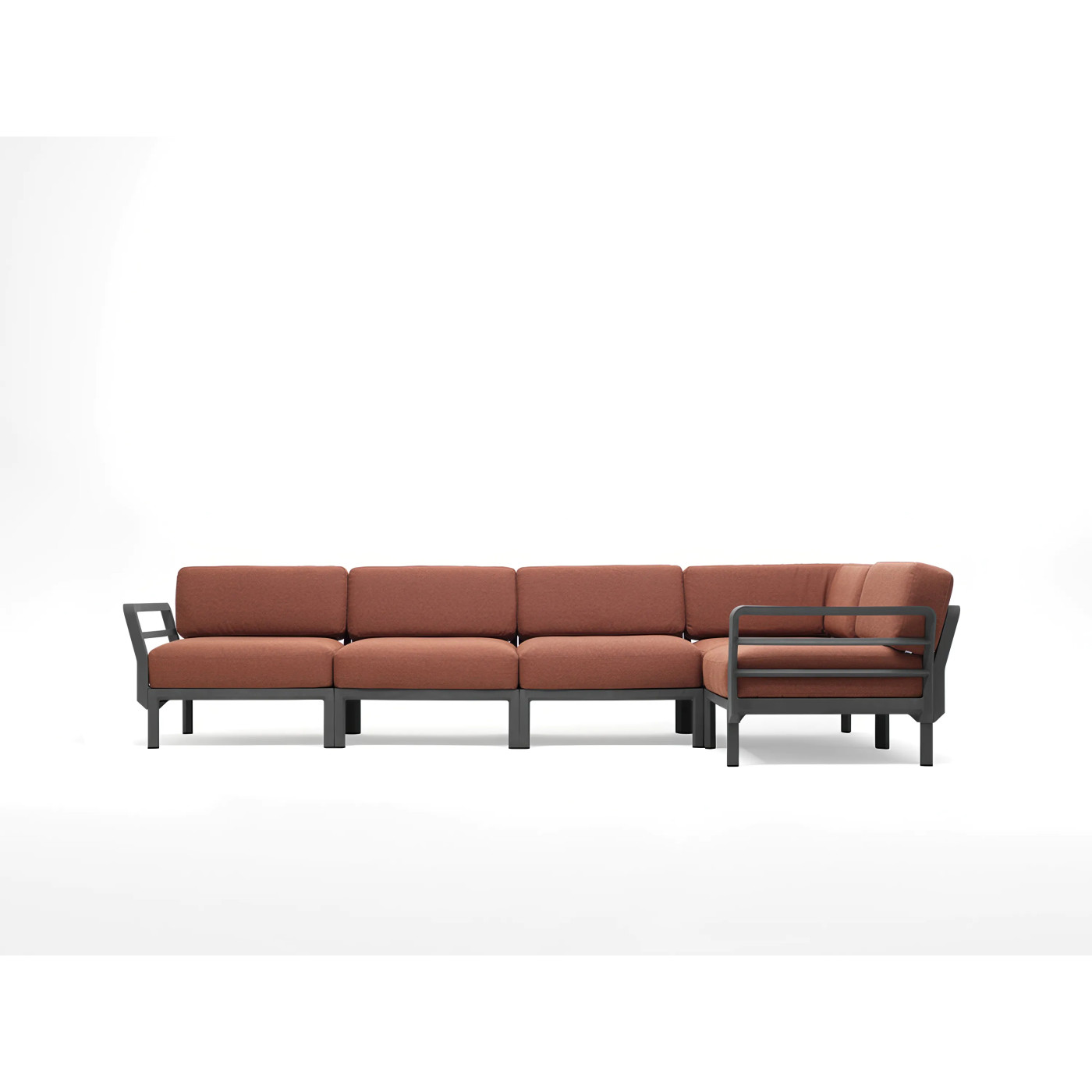 MAXIMO 5 BASALTO-CANNELLA CORNER SOFA + MAXIMO BASALTO TABLE
