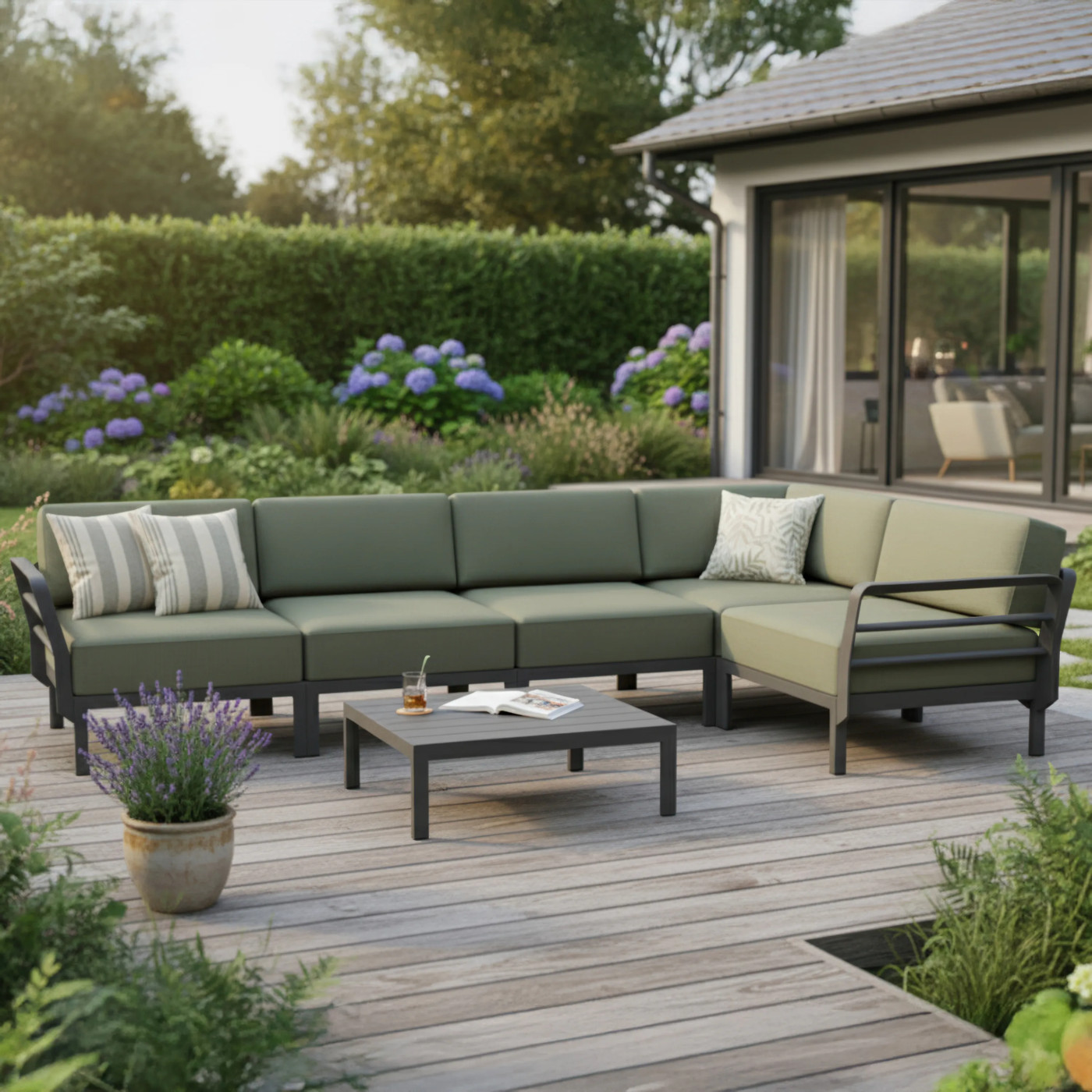 MAXIMO 5 CORNER BASALTO-TIMO+MAXIMO TABLE BASALTO