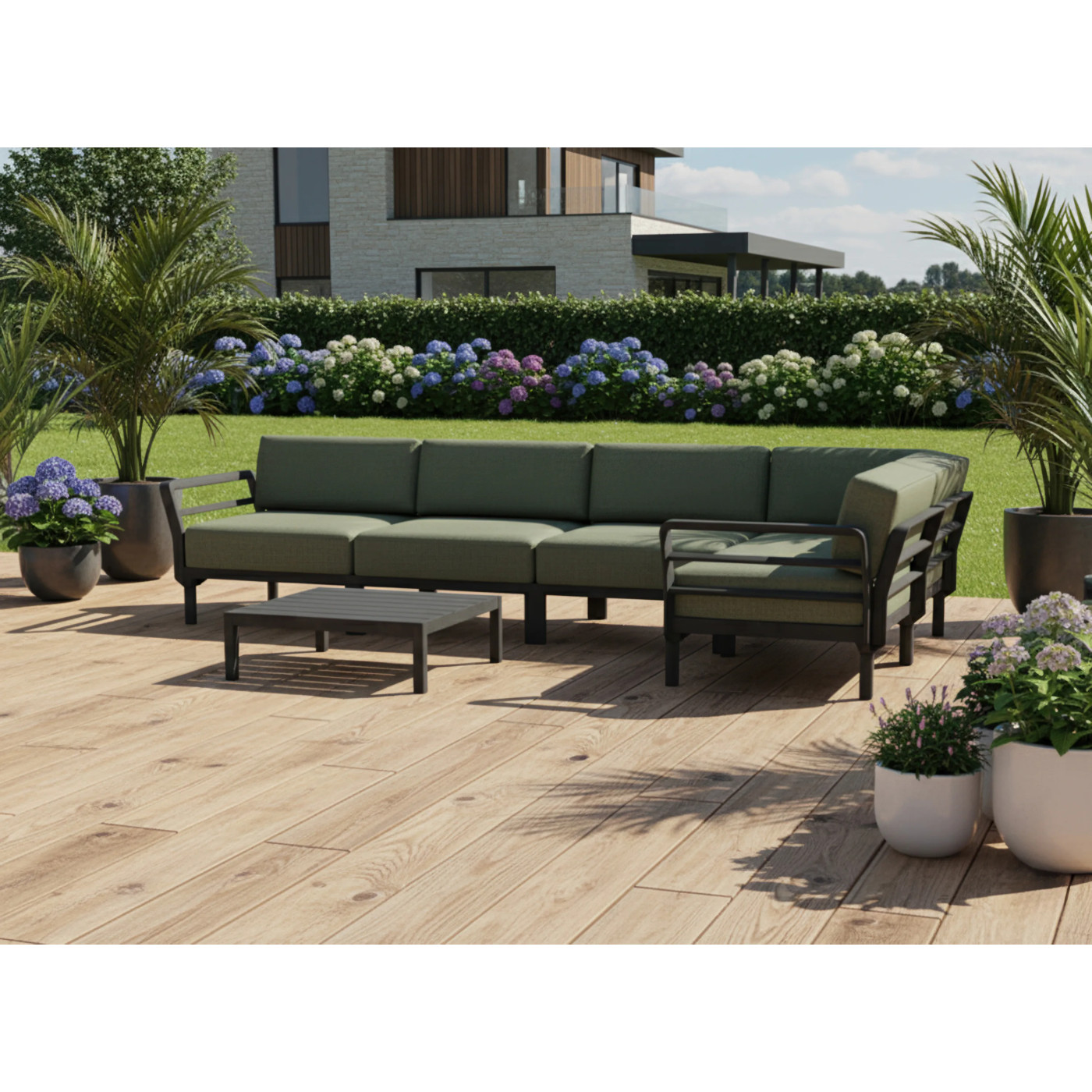 MAXIMO 5 NAROŻNIK BASALTO-TIMO+MAXIMO TABLE BASALTO