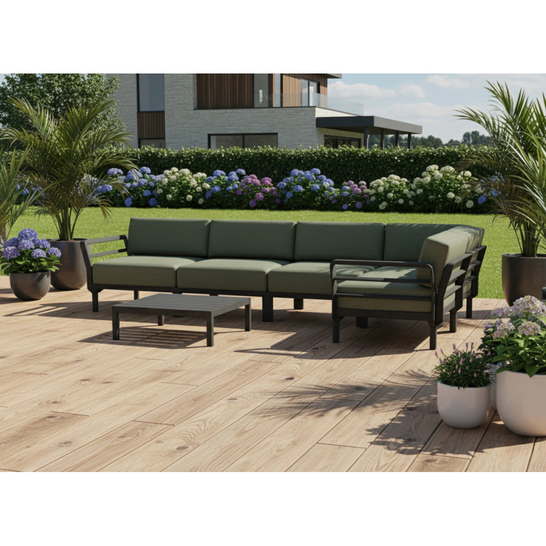 MAXIMO 5 CORNER BASALTO-TIMO+MAXIMO TABLE BASALTO