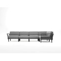 MAXIMO 5 BASALTO-LAVA CORNER SOFA + MAXIMO BASALTO TABLE