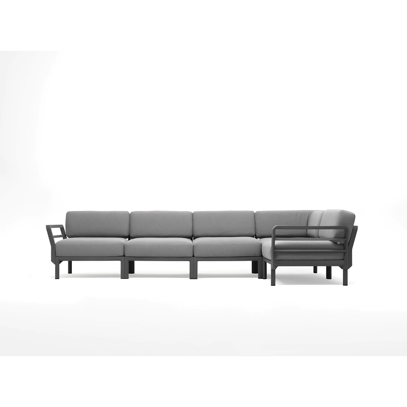 MAXIMO 5 BASALTO-LAVA CORNER SOFA + MAXIMO BASALTO TABLE