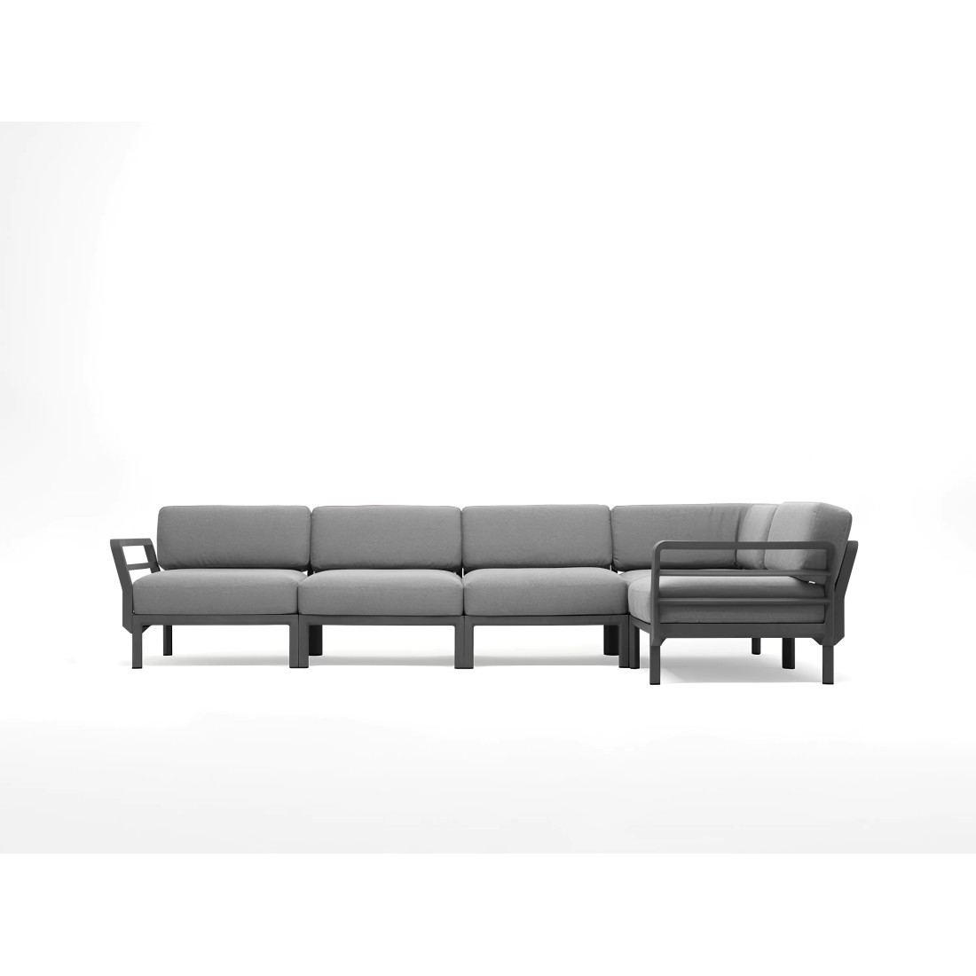 MAXIMO 5 BASALTO-LAVA CORNER SOFA + MAXIMO BASALTO TABLE