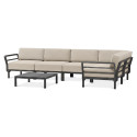MAXIMO 5 BASALTO-PERLA CORNER SOFA + MAXIMO BASALTO TABLE