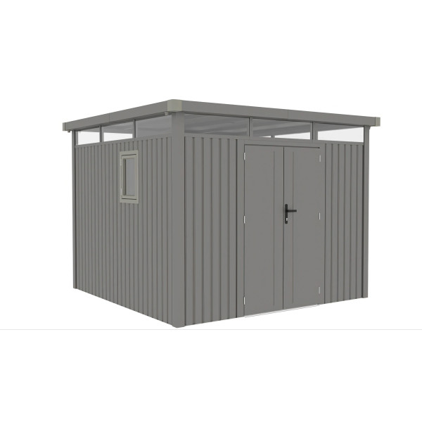 OTTAWA 10x10 METAL SHED GREY ALUMINIUM