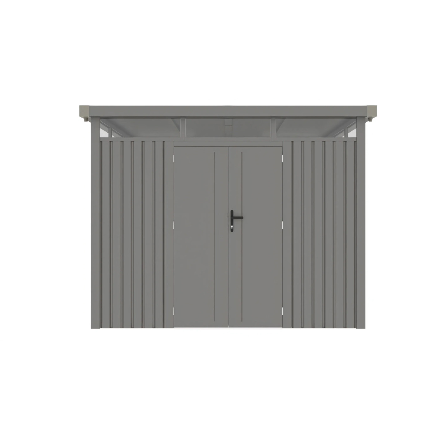 OTTAWA 10x10 METAL SHED GREY ALUMINIUM