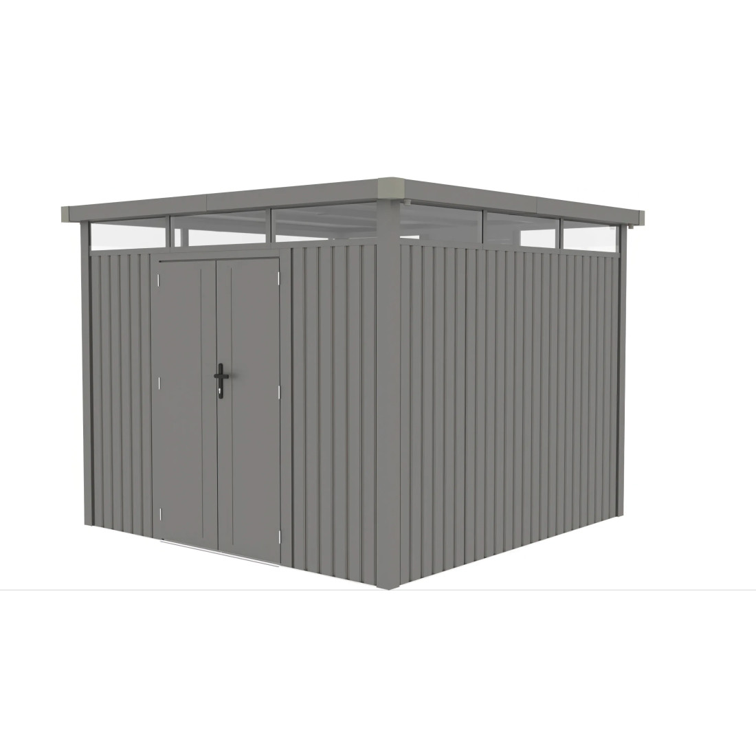 OTTAWA 10x10 METAL SHED GREY ALUMINIUM