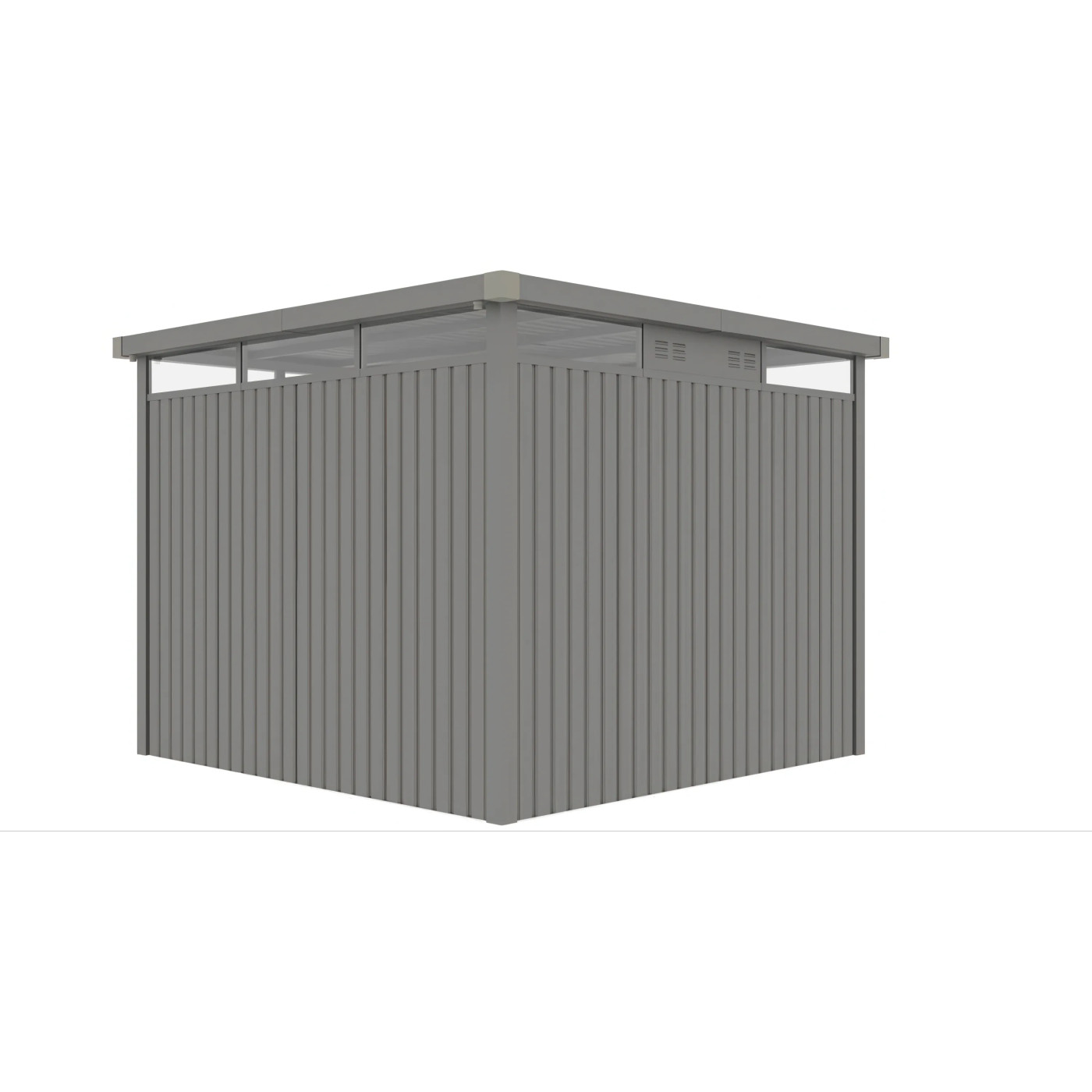 OTTAWA 10x10 METAL SHED GREY ALUMINIUM