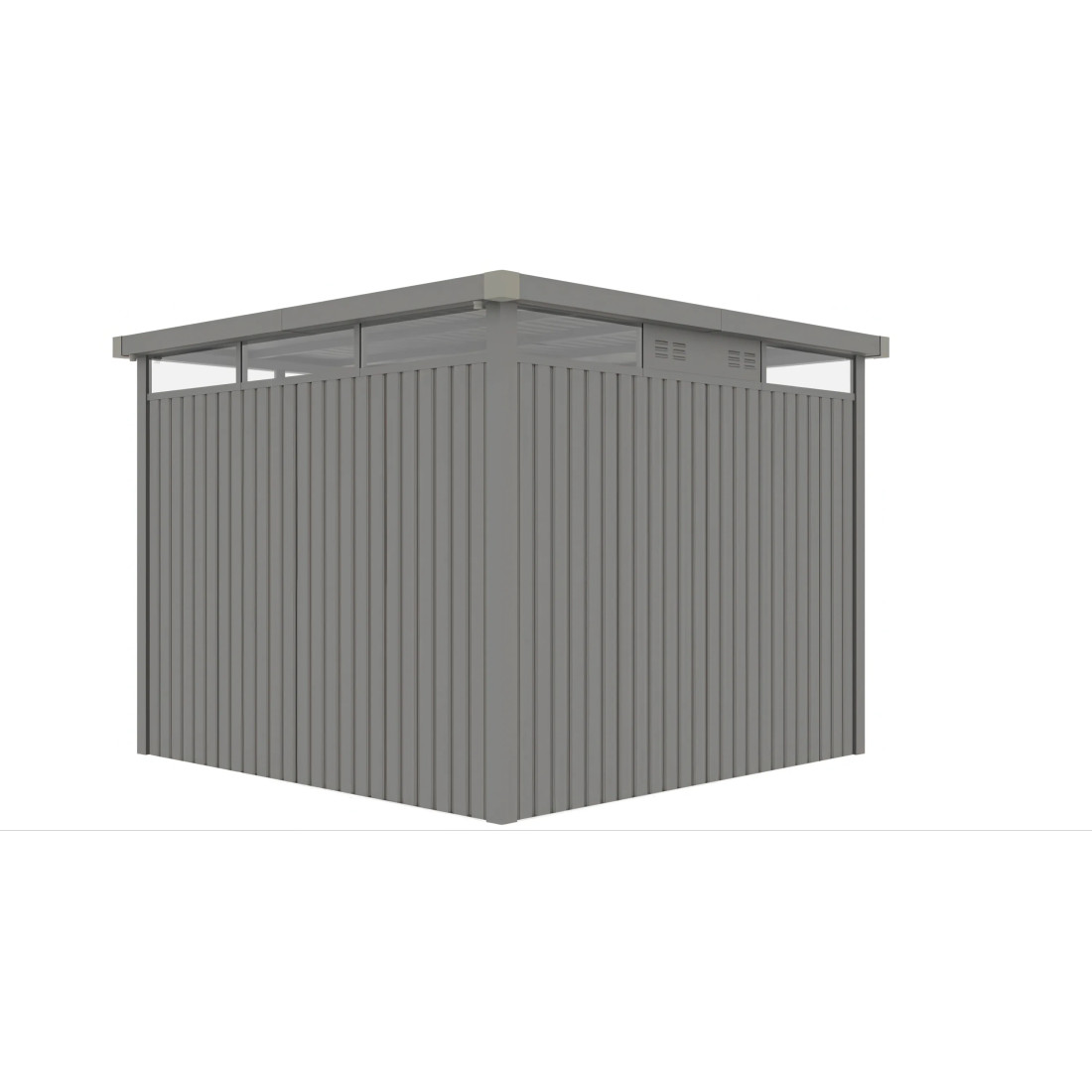 OTTAWA 10x10 METAL SHED GREY ALUMINIUM