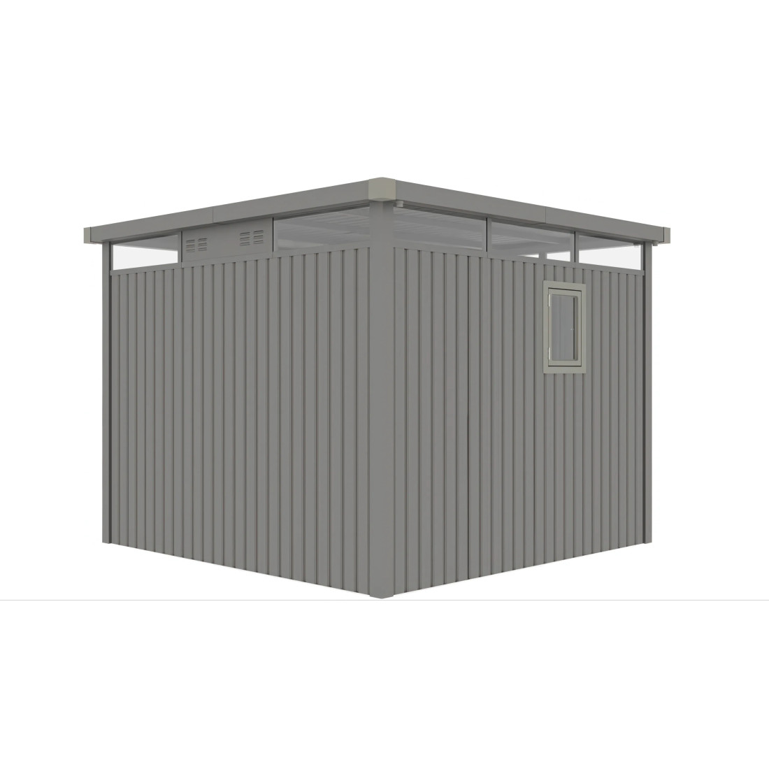 OTTAWA 10x10 METAL SHED GREY ALUMINIUM