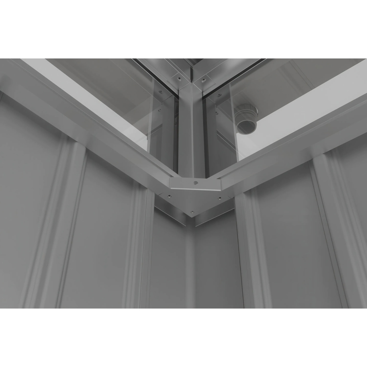 OTTAWA 10x10 METAL SHED GREY ALUMINIUM