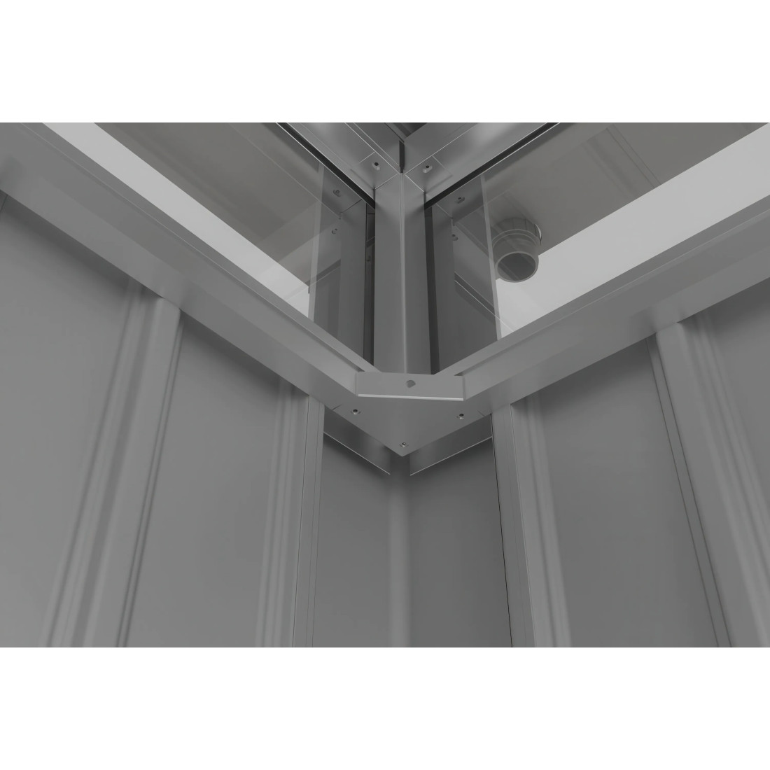 OTTAWA 10x10 METAL SHED GREY ALUMINIUM