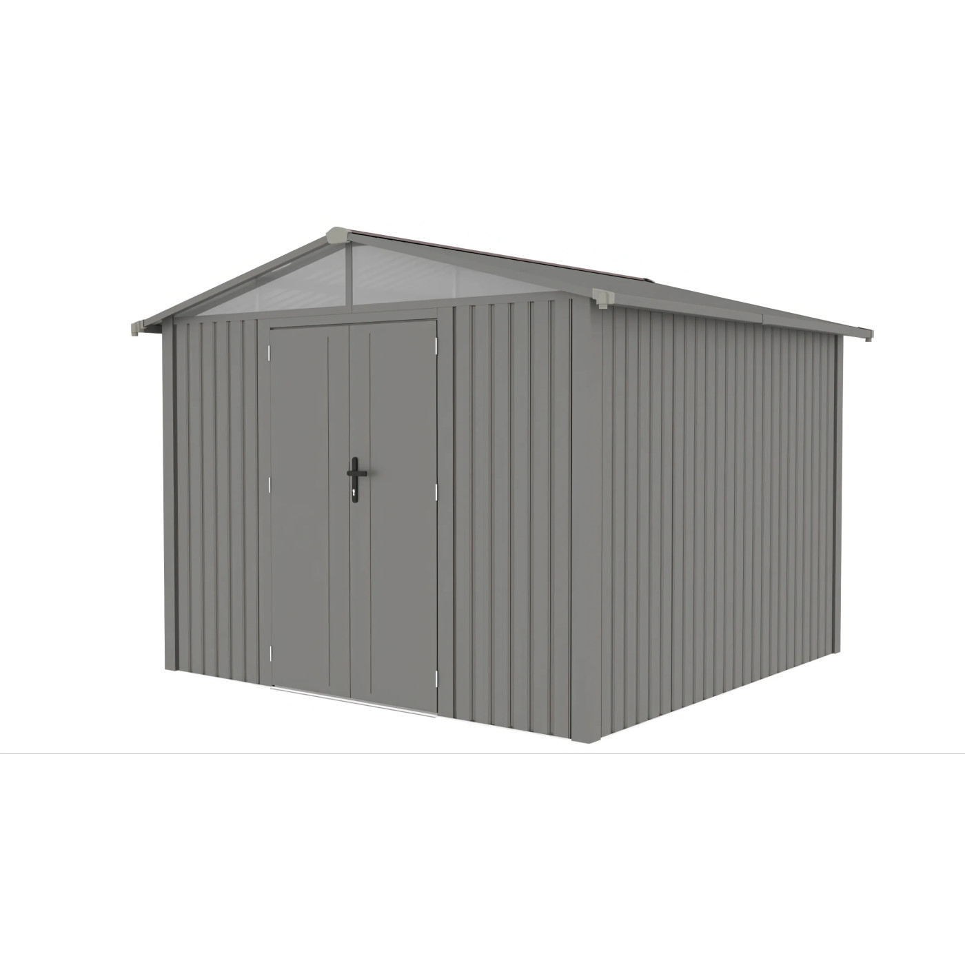 MICHIGAN 10x10 METAL SHED GREY ALUMINIUM