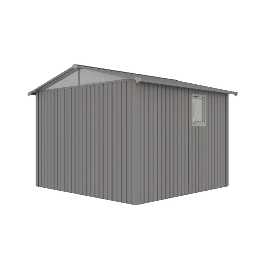 MICHIGAN 10x10 METAL SHED GREY ALUMINIUM