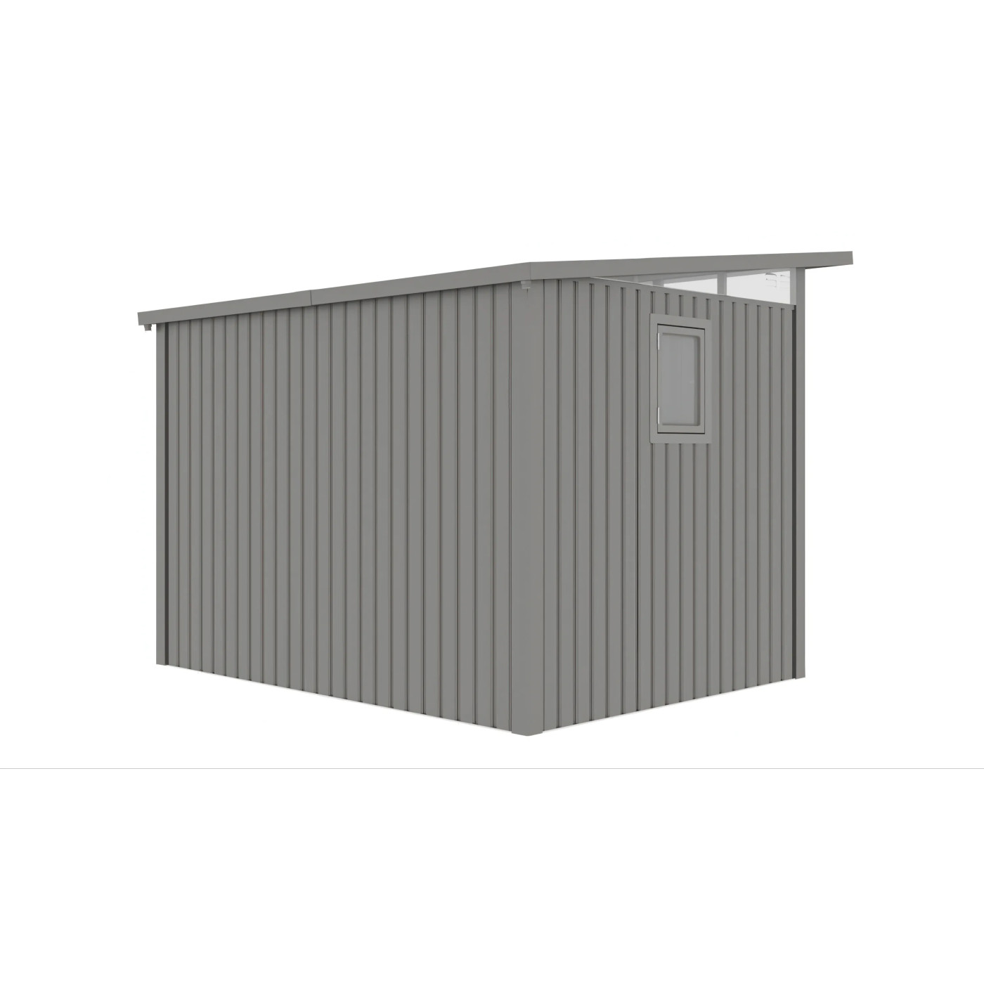 PORTLAND 9x8 METAL COTTAGE GREY ALUMINIUM
