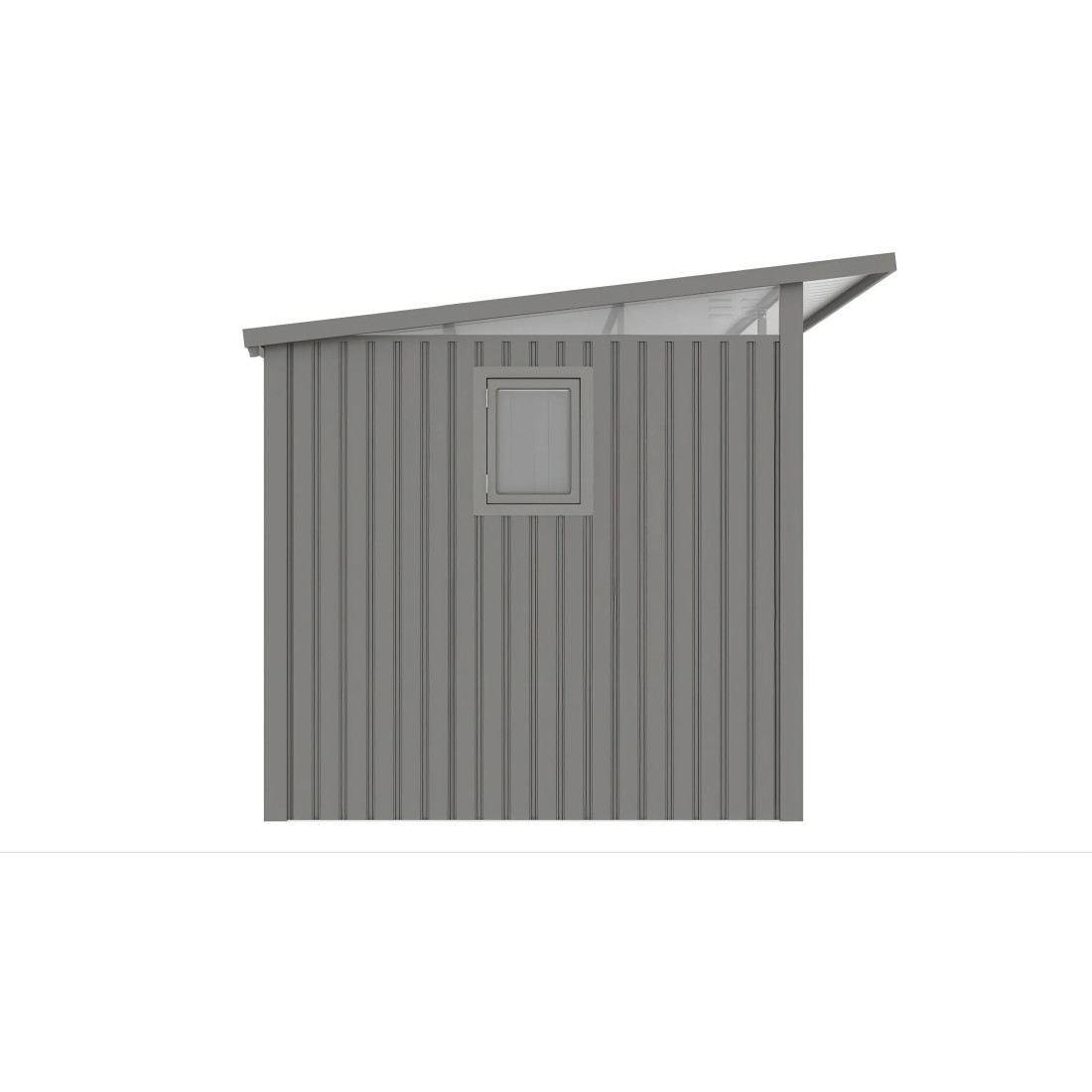 PORTLAND 9x8 METAL COTTAGE GREY ALUMINIUM