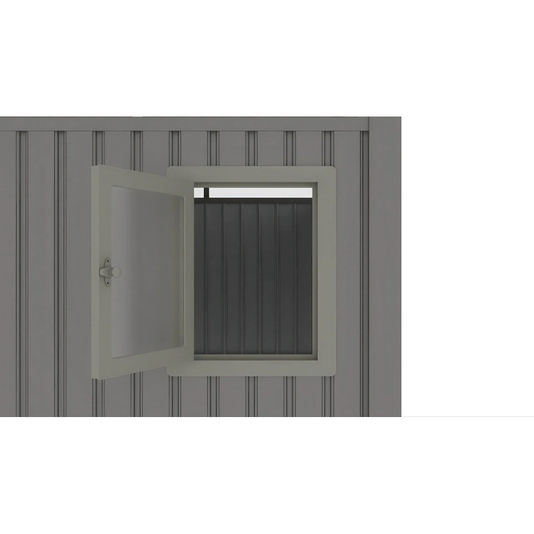PORTLAND 9x8 METAL COTTAGE GREY ALUMINIUM