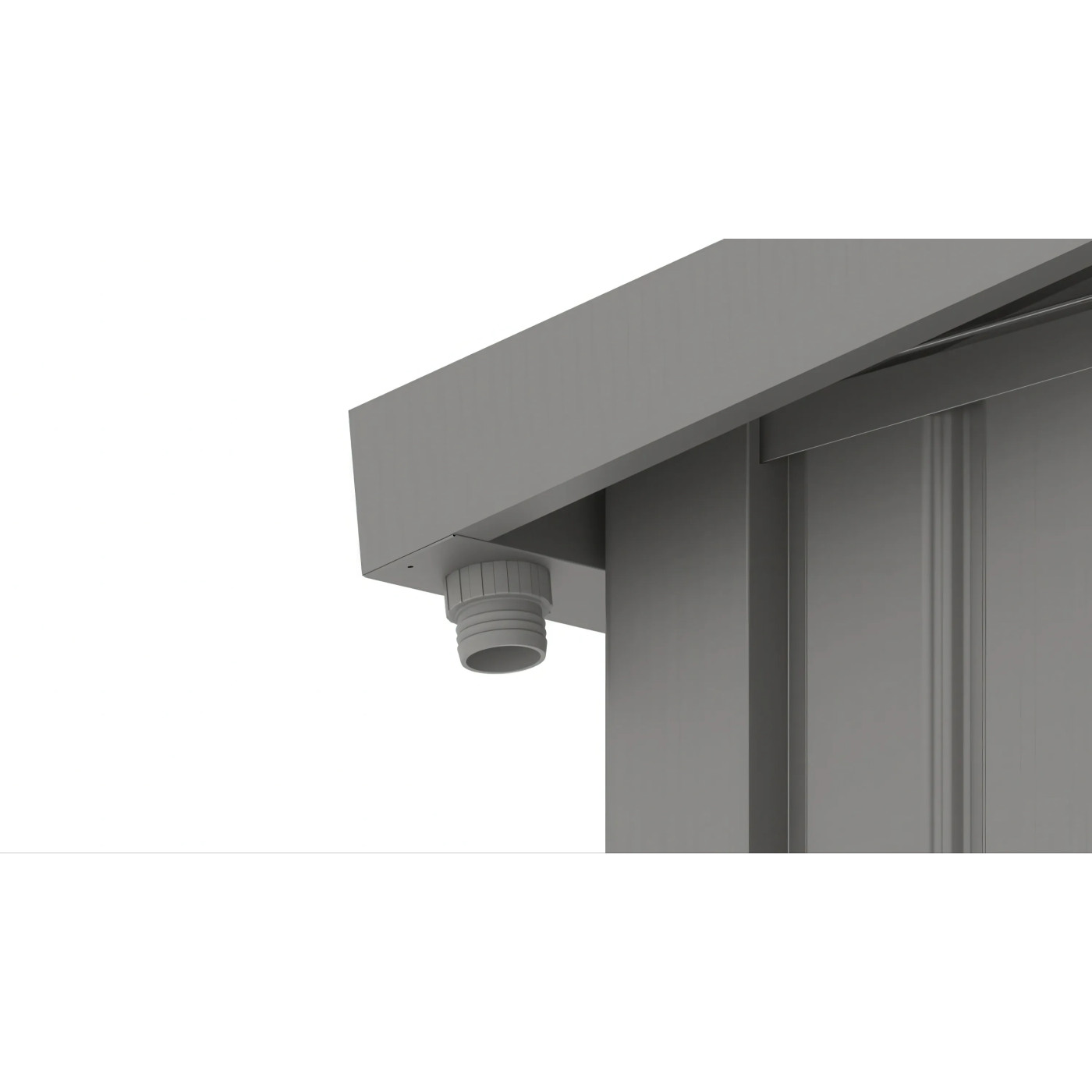 PORTLAND 9x8 METAL COTTAGE GREY ALUMINIUM