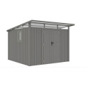 PORTLAND 9x10 METAL SHED GREY ALUMINIUM