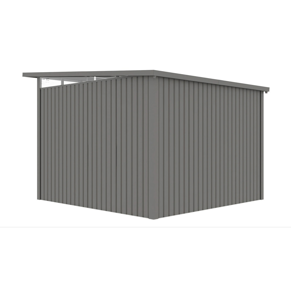PORTLAND 9x10 METAL SHED GREY ALUMINIUM