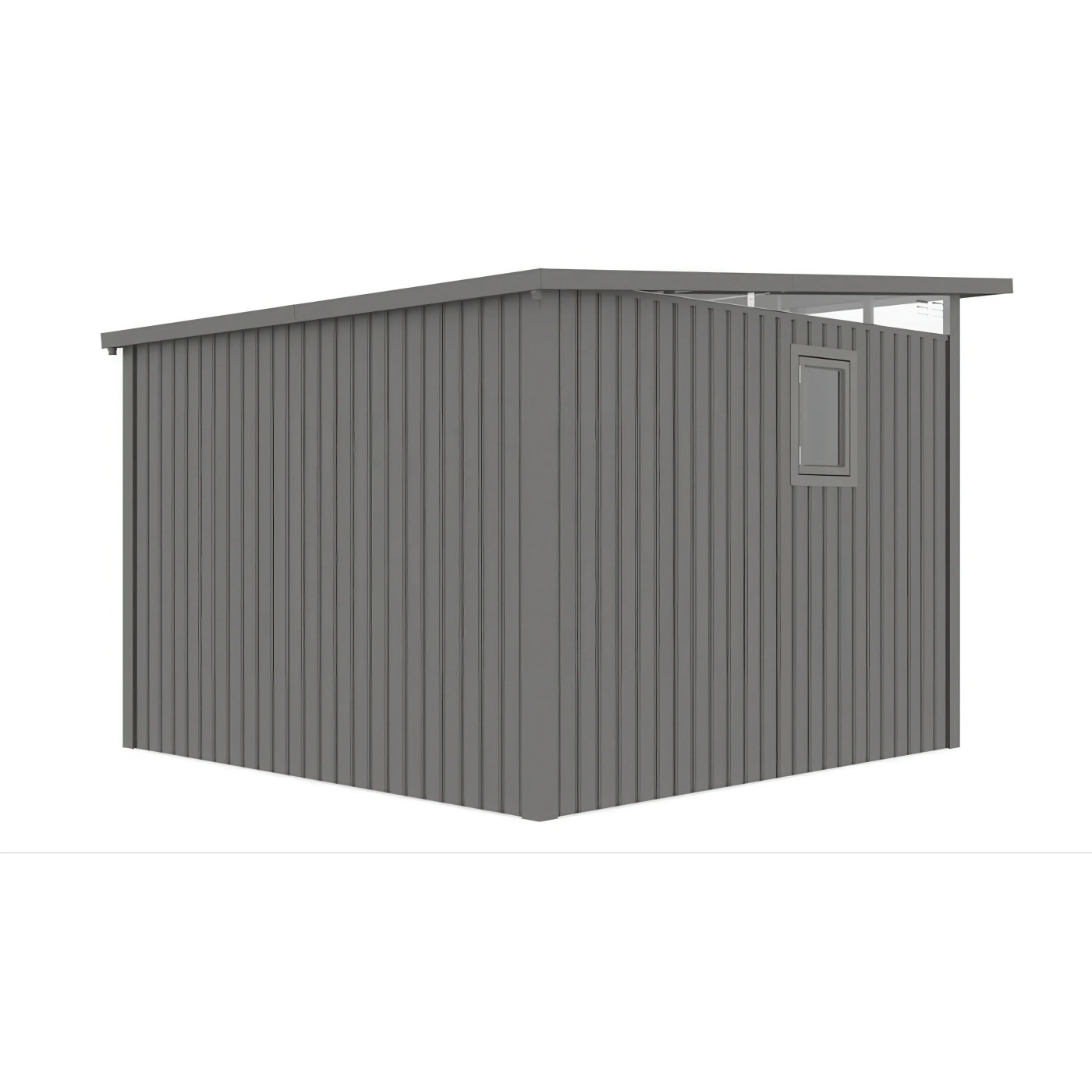 PORTLAND 9x10 METAL SHED GREY ALUMINIUM