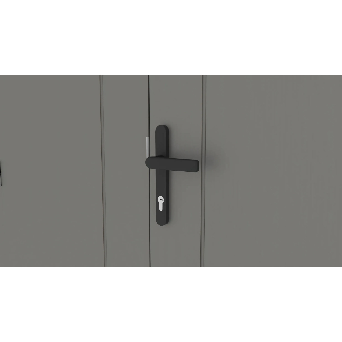 PORTLAND 9x10 METAL SHED GREY ALUMINIUM