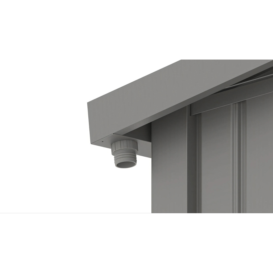 PORTLAND 9x10 DOMEK METALOWY GREY ALUMINIUM