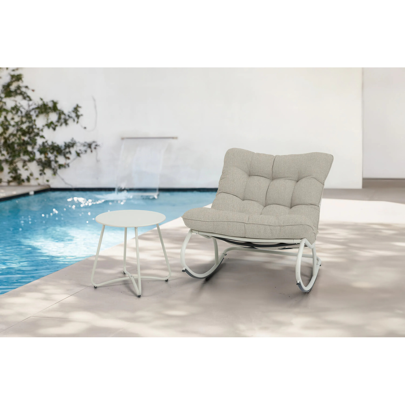 AGAVA+STOLIK ART ZESTAW LIGHT BEIGE