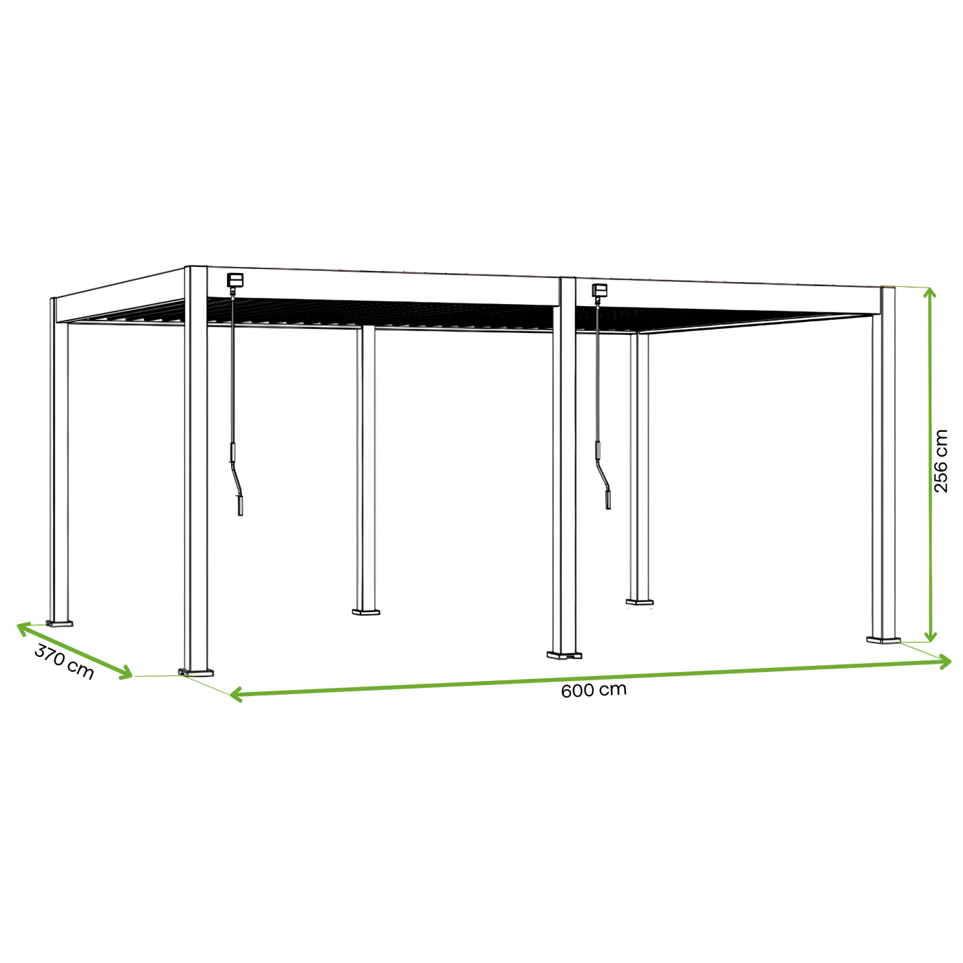 DELUXE 3.6x6 PERGOLA TARASOWA WHITE