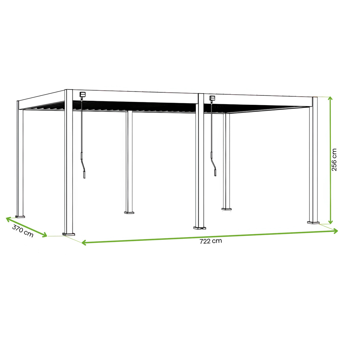 DELUXE 3.6x7.2 PERGOLA TARASOWA WHITE