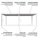 DELUXE 3.6x7.2 PERGOLA TARASOWA WHITE