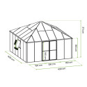BROADWAY 436x436 WINTER GARDEN (PC+GLASS) BLACK
