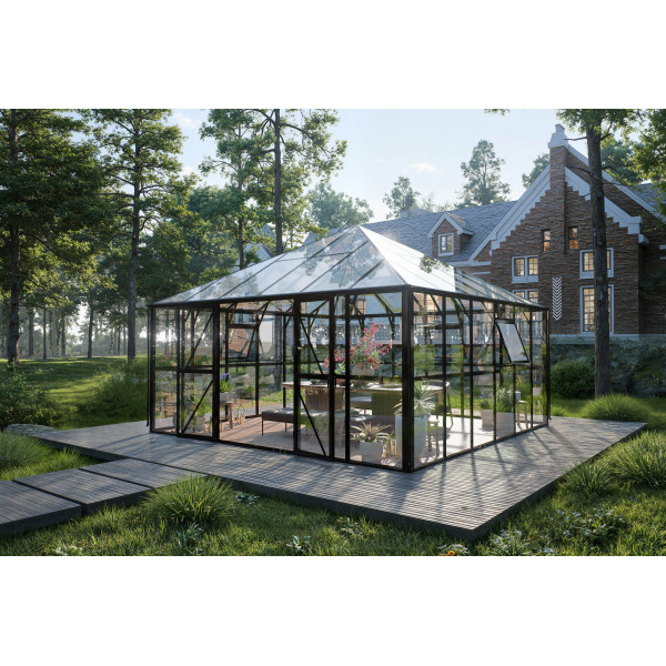 BROADWAY 436x436 WINTER GARDEN (SOLID PC+GLASS) BLACK