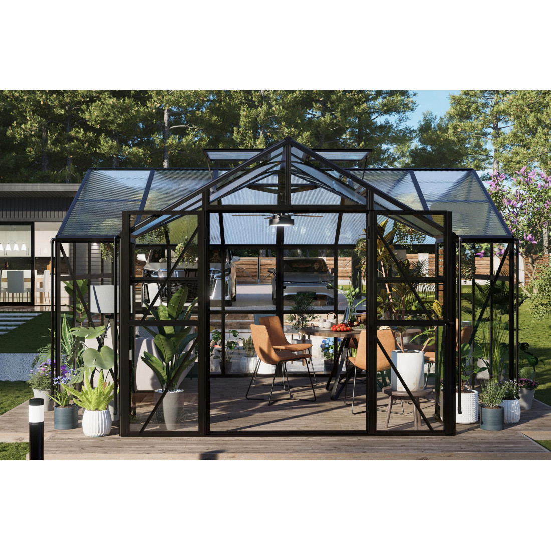 TRIBECA 433x360 OGRÓD ZIMOWY (PC+GLASS) BLACK