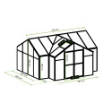 TRIBECA 433x360 WINTER GARDEN (SOLID PC+GLASS) BLACK