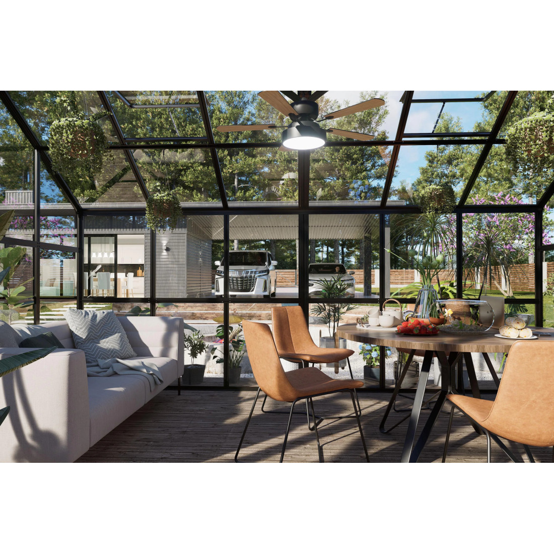 TRIBECA 433x360 OGRÓD ZIMOWY (SOLID PC+GLASS) BLACK