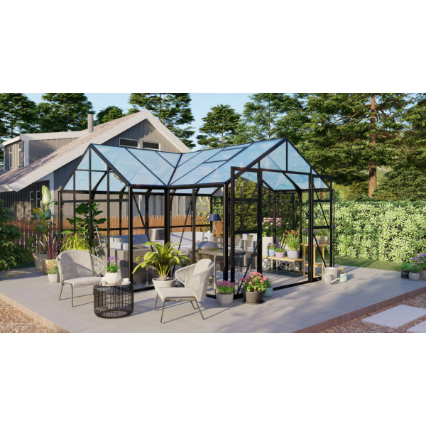 TRIBECA 433x431 WINTER GARDEN (PC+GLASS) BLACK