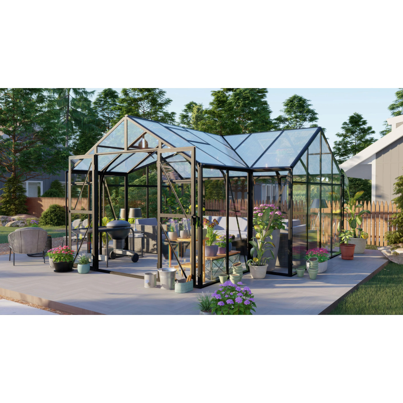 TRIBECA 433x431 WINTER GARDEN (PC+GLASS) BLACK