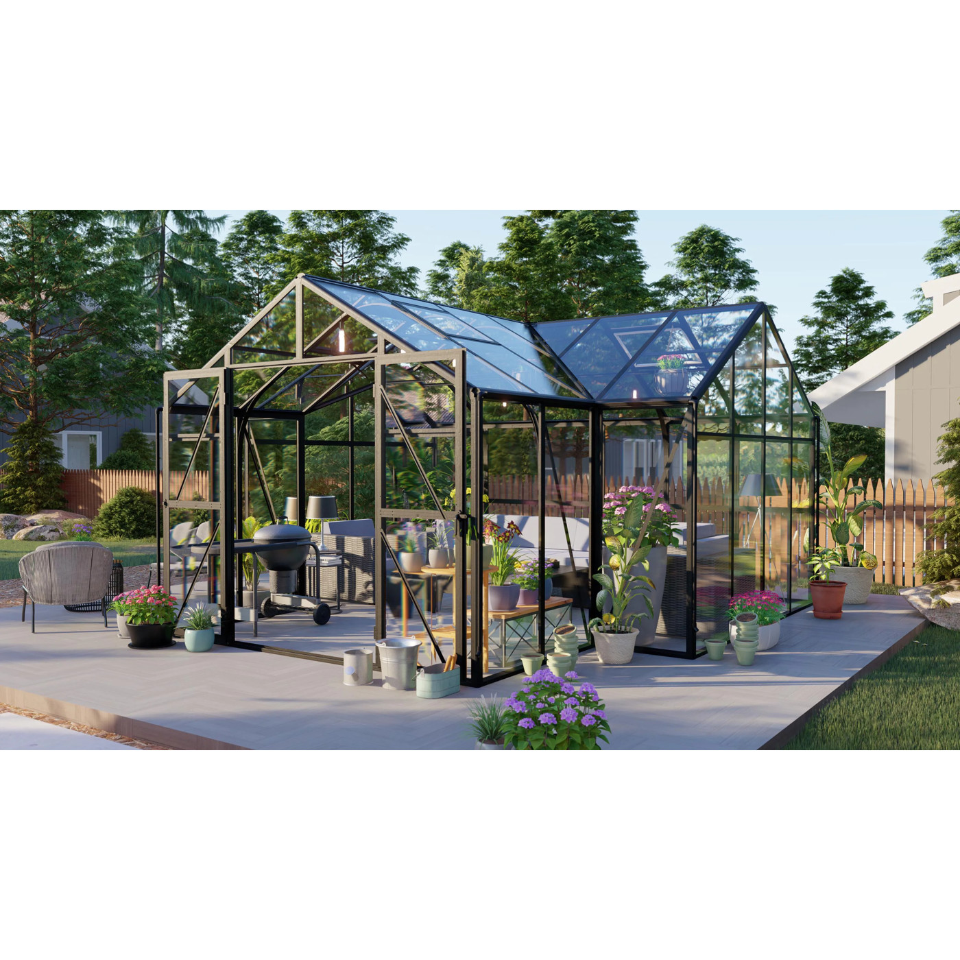 TRIBECA 433x431 OGRÓD ZIMOWY (SOLID PC+GLASS) BLACK