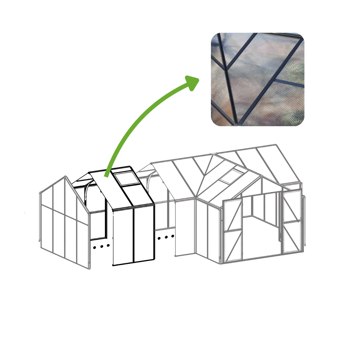 TRIBECA 287x144 MODUŁ (PC+GLASS) BLACK