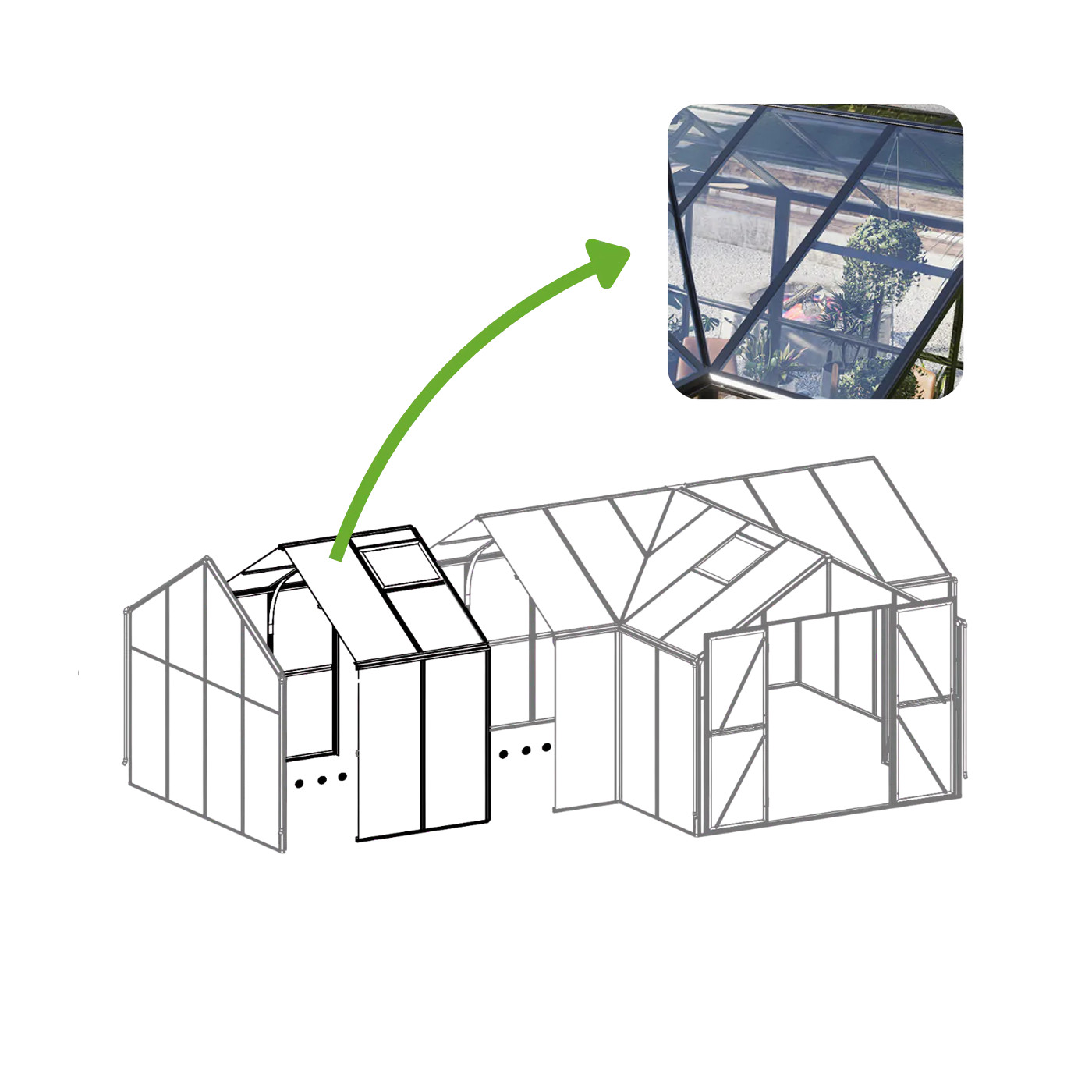 TRIBECA 287x144 MODULE (SOLID PC+GLASS) BLACK